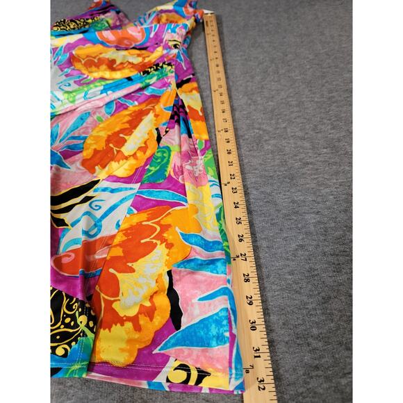 Lauren Ralph Lauren Dress‎ Tropical Multicolor Sleeveless Women's Size 12 - Picture 9 of 15